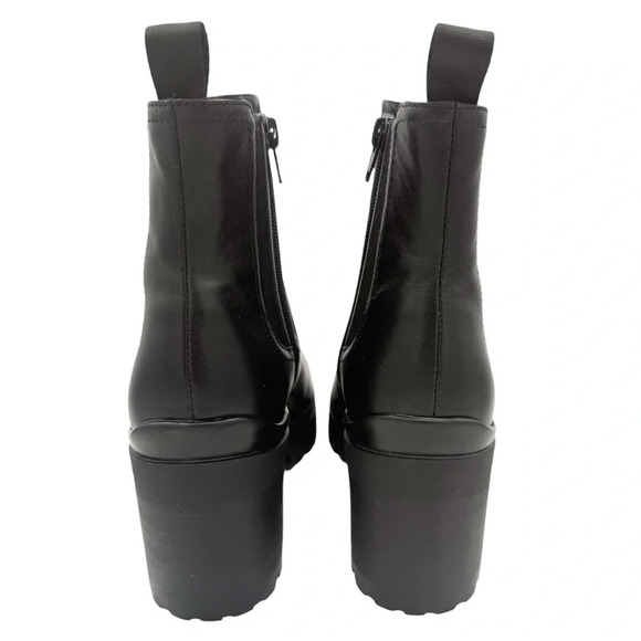 Jeffrey Campbell Platform Lug Sole Chelsea Leather Ankle Boots in Black Size 10 - Picture 5 of 9